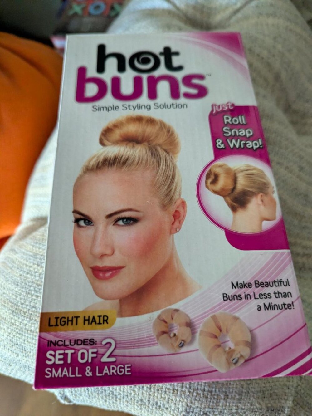 Hot Buns Hair Bun Maker Light Hair Set of 2 As Seen on TV New in Box